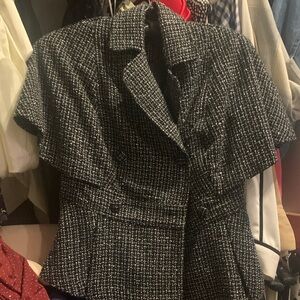 Baby Phat Black and White Tweed Blazer